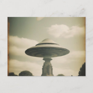Mysterious UFO Postcard
