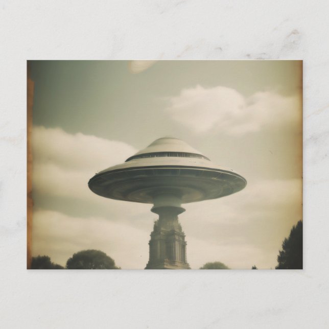 Mysterious UFO  Postcard (Front)