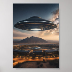 Mysterious UFO  Poster