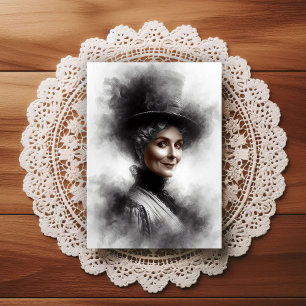 Mysterious Victorian Woman Portrait Art Postcard
