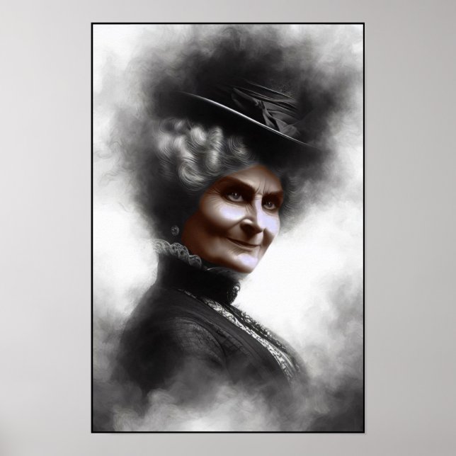Mysterious Victorian Woman Portrait Art Poster (Front)