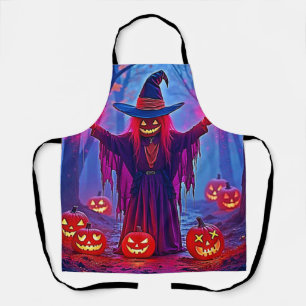 Mysterious Witch in Enchanted Woods Design Apron