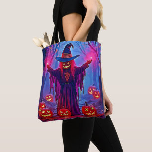 Mysterious Witch in Enchanted Woods Design Tote Bag