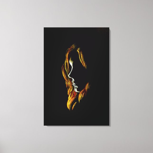 Mysterious Woman Canvas Print (Front)