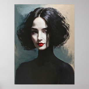 Mysterious Woman Portrait Wall Art