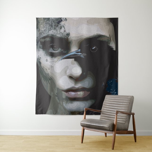 Mysterious Woman with Raven Tapestry (In Situ)