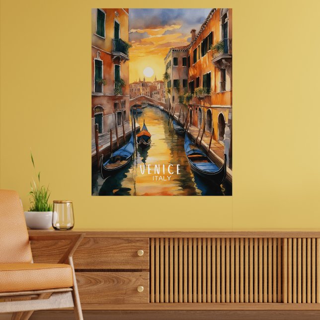 Mysteriously beautiful sunset in Venice Poster (Living Room 2)