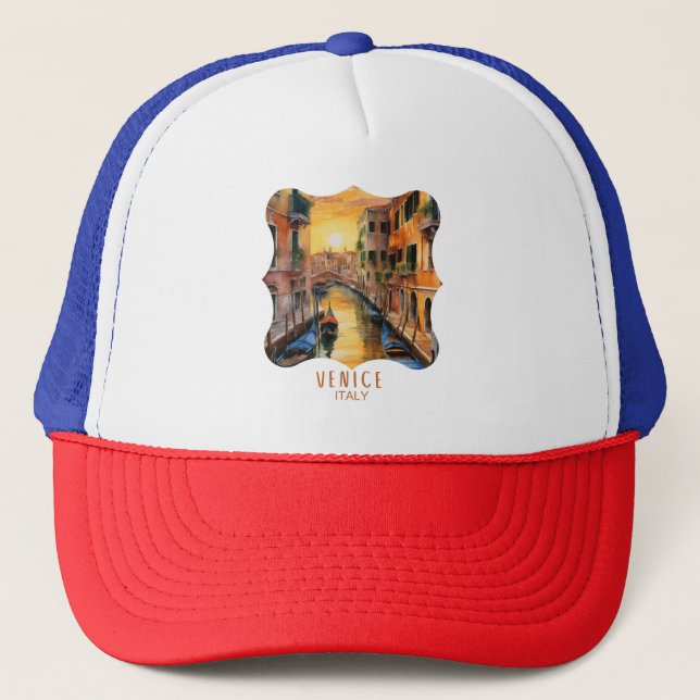 Mysteriously beautiful sunset in Venice Trucker Hat (Front)