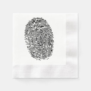 Mystery Black Fingerprint Napkin