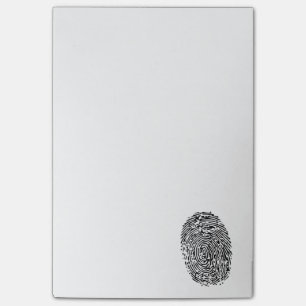 Mystery Black Fingerprint Post-it Notes