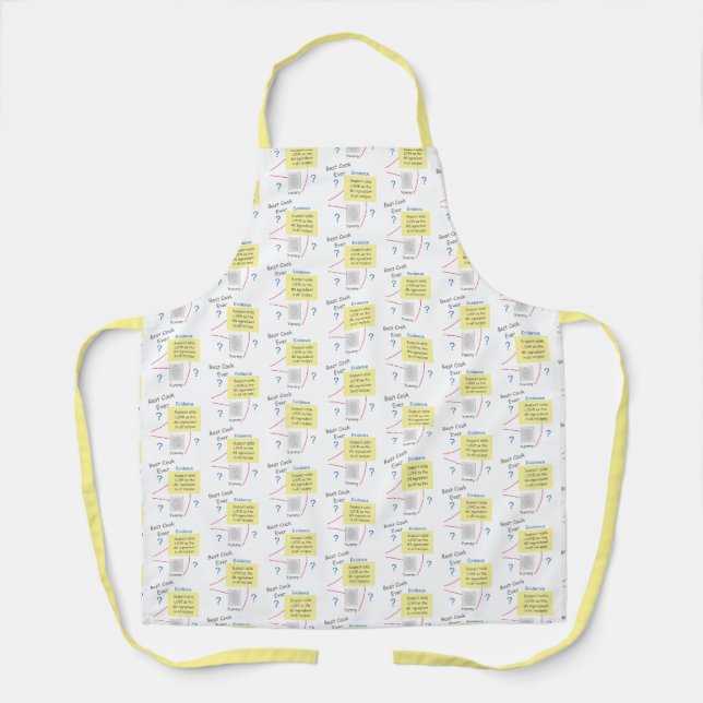 Mystery Crime Solving Evidence Board Best Cook Apron (Front)