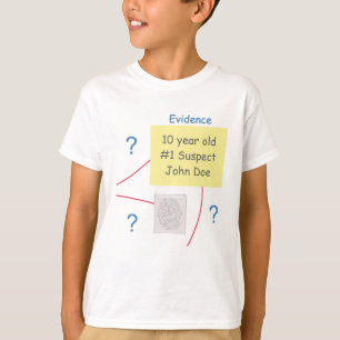 Mystery Crime Solving Evidence Board Birthday Boy T-Shirt
