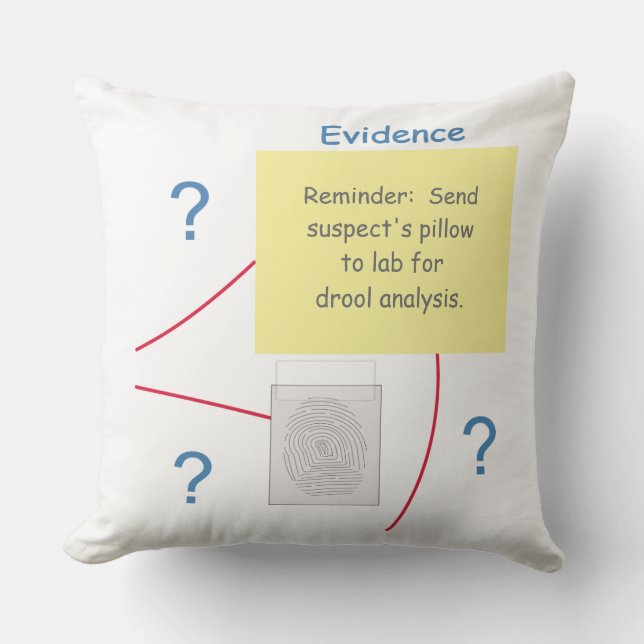 Mystery Crime Solving Evidence Board Cushion (Front)