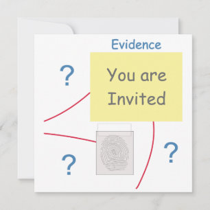 Mystery Crime Solving Evidence Board Invitation