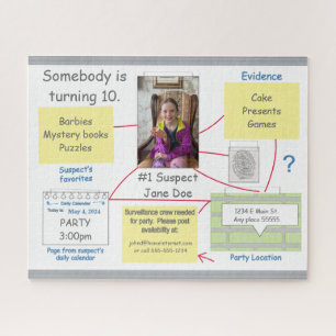 Mystery Crime Solving Evidence Board Jigsaw Puzzle
