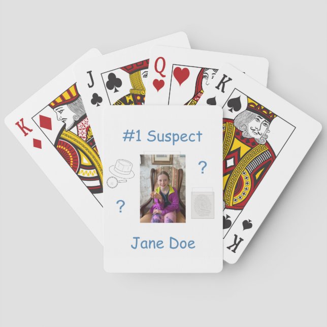 Mystery Crime Solving Evidence Board Playing Cards (Back)