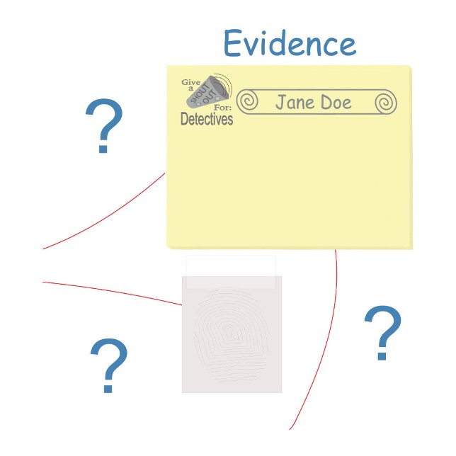 Mystery Crime Solving Evidence Board Post-it Notes (Creator Uploaded)