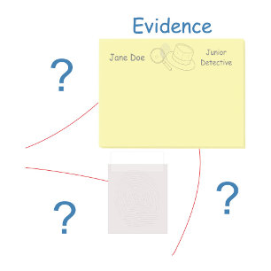 Mystery Crime Solving Evidence Board Post-it Notes