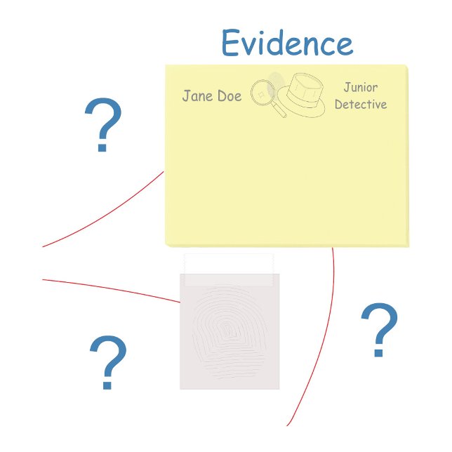 Mystery Crime Solving Evidence Board Post-it Notes (Creator Uploaded)