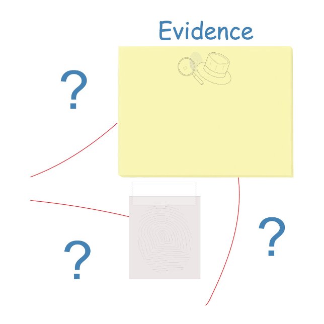 Mystery Crime Solving Evidence Board Post-it Notes (Creator Uploaded)