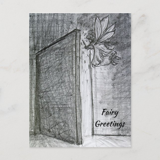 Mystery Fairy Greeting Customised Art Postcards (Front)