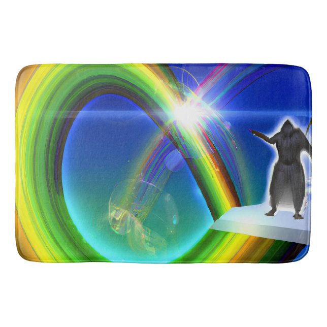Mystery Figure at the Inter-Dimensional Stargate Bath Mat (Front)