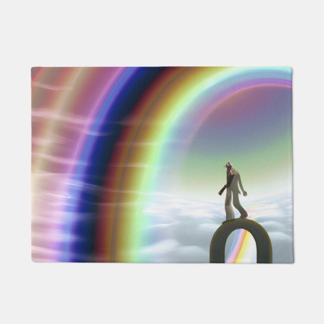 Mystery Figure at the Inter-Dimensional Stargate Doormat (Front)