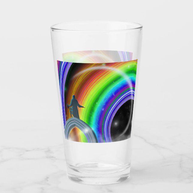 Mystery Figure at the Inter-Dimensional Stargate Glass (Front)