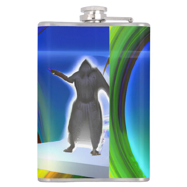Mystery Figure at the Inter-Dimensional Stargate Hip Flask (Back)