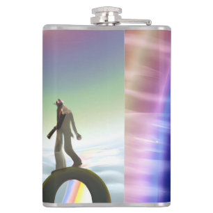 Mystery Figure at the Inter-Dimensional Stargate Hip Flask