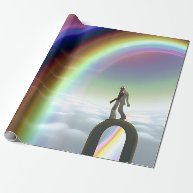 Mystery Figure at the Inter-Dimensional Stargate Wrapping Paper (Unrolled)