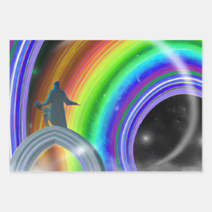 Mystery Figure at the Inter-Dimensional Stargate Wrapping Paper Sheet