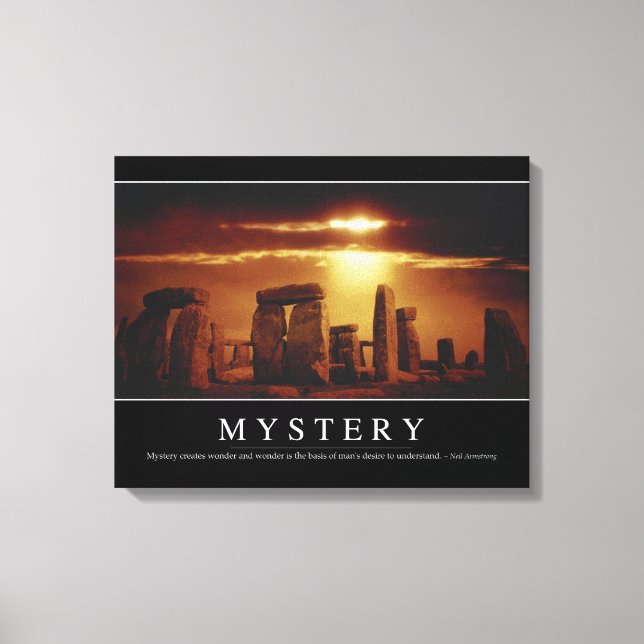 Mystery: Inspirational Quote Canvas Print (Front)