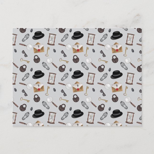 Mystery Kids Secret Agent Spy Detective Theme Holiday Postcard (Front)