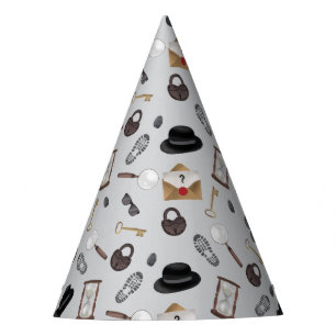 Mystery Kids Secret Agent Spy Detective Theme Party Hat