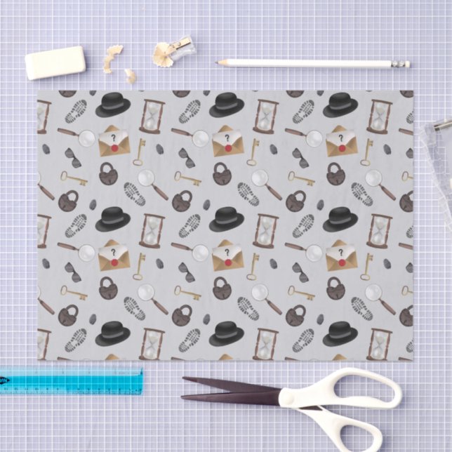 Mystery Kids Secret Agent Spy Detective Theme Tissue Paper (Craft)