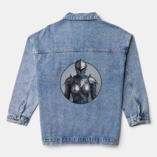 Mystery Lady in Silver Armour Denim Jacket