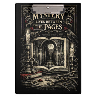 Mystery Lives Between the Pages | Gothic Reader Clipboard
