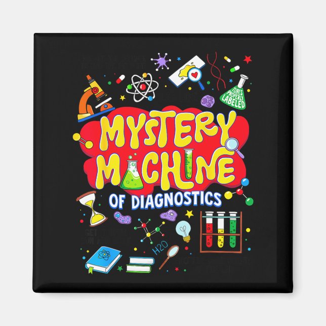 Mystery Machine Of Diagnostics For Men Women Tech  Magnet (Front)