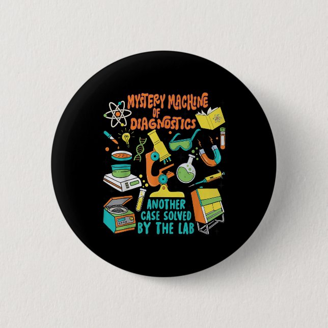 Mystery Machine Of Diagnostics Lab Week 2025 Lab S 6 Cm Round Badge (Front)