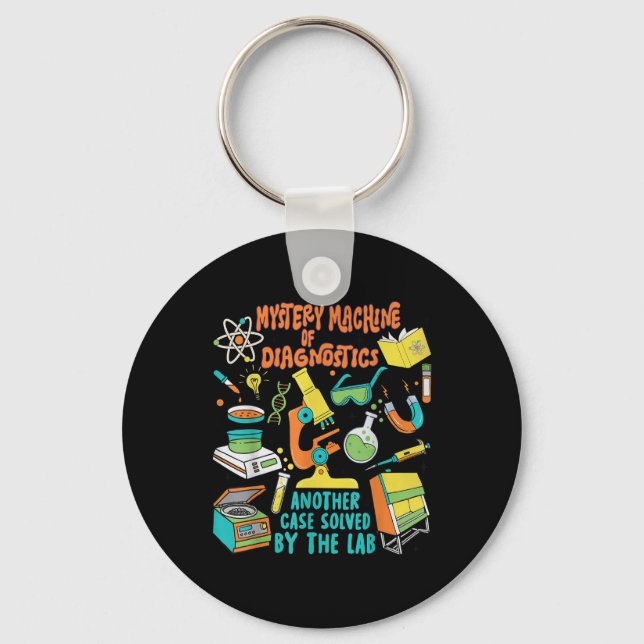 Mystery Machine Of Diagnostics Lab Week 2025 Lab S Key Ring (Front)