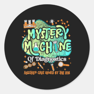 Mystery Machine Of Diagnostics Lab Week 2025 Med L Classic Round Sticker