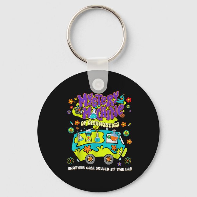 Mystery Machine Of Diagnostics Lab Week 2025 Med L Key Ring (Front)