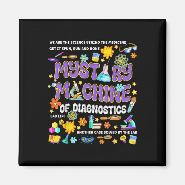 Mystery Machine Of Diagnostics Lab Week 2025 Med L Magnet (Front)