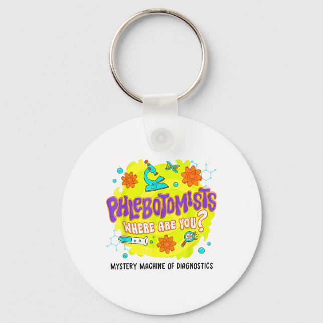 Mystery Machine Of Diagnostics Lab Week 2025 Phleb Key Ring (Front)
