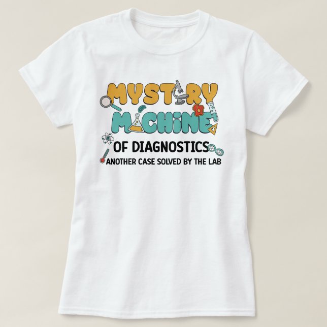 Mystery Machine Science Lab Funny Microbiology T-Shirt (Design Front)