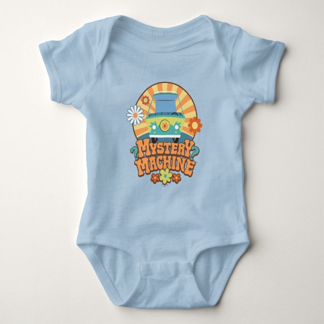 Mystery Machine Van Floral Graphic Baby Bodysuit (Front)