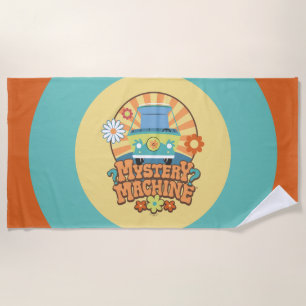 Mystery Machine Van Floral Graphic Beach Towel