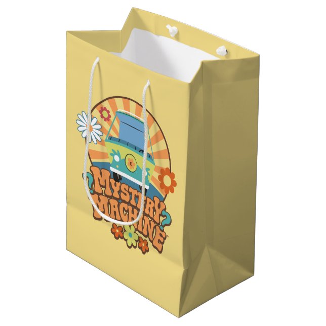 Mystery Machine Van Floral Graphic Medium Gift Bag (Front Angled)
