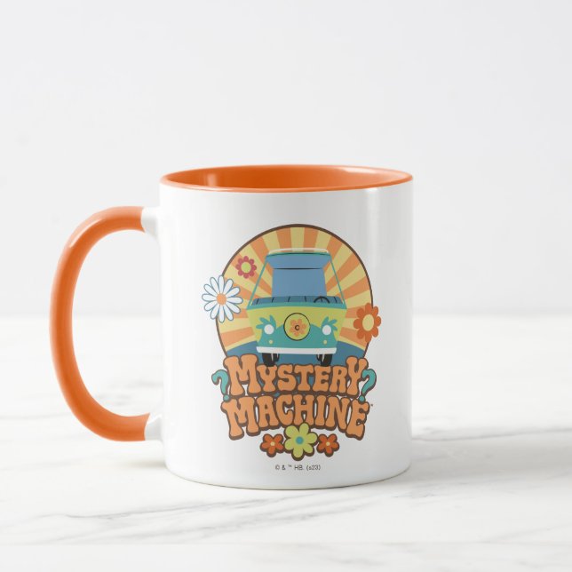 Mystery Machine Van Floral Graphic Mug (Left)